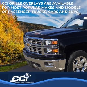 Coast to Coast Grille Insert, Overlay, 2 Piece, Chrome Plated, ABS Plastic – IWCGI125