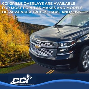 Coast to Coast Grille Insert, Overlay, 2 Piece, Chrome Plated, ABS Plastic – IWCGI127