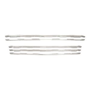 Coast to Coast Grille Insert, Overlay, Horizontal Bar Style, 2 Piece, With Emblem Cutout, Chrome Plated, ABS Plastic – IWCGI130