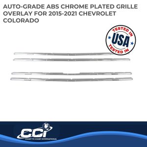 Coast to Coast Grille Insert, Overlay, 4 Piece, Chrome Plated, ABS Plastic – IWCGI132