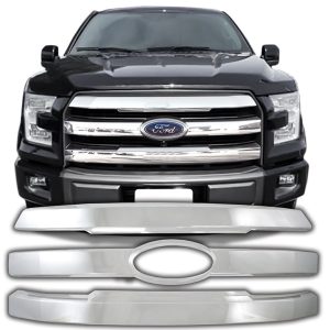 Coast to Coast Grille Insert, Overlay, 3 Piece, Chrome Plated, ABS Plastic – IWCGI134