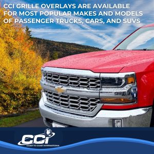 Coast to Coast Grille Insert, Overlay, 2 Piece, Chrome Plated, ABS Plastic – IWCGI136