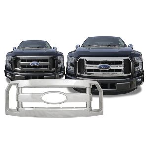 Coast to Coast Grille Insert, Overlay, 1 Piece, With Emblem Cutout, Chrome Plated, ABS Plastic – IWCGI137