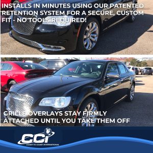 Coast to Coast Grille Insert, Overlay, Mesh Style, 1 Piece, With Emblem Cutout, Chrome Plated, ABS Plastic – IWCGI140