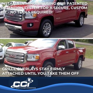Coast to Coast Grille Insert, Overlay, Mesh Style, 4 Piece, With Emblem Cutout, Chrome Plated, ABS Plastic – IWCGI142
