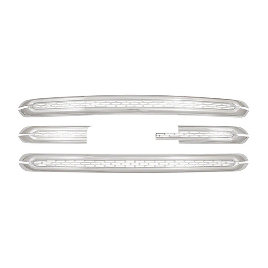 Coast to Coast Grille Insert, Overlay, Mesh Style, 4 Piece, With Emblem Cutout, Chrome Plated, ABS Plastic – IWCGI142