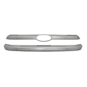 Coast to Coast Grille Insert, Overlay, Bar Style, 2 Piece, With Emblem Cutout, Chrome Plated, ABS Plastic – IWCGI148