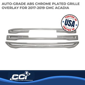 Coast to Coast Grille Insert, Overlay, 3 Piece, Chrome Plated, ABS Plastic – IWCGI149