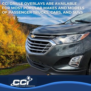 Coast to Coast Grille Insert, Overlay, Mesh Style, 3 Piece, Chrome Plated, ABS Plastic – IWCGI152