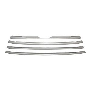Coast to Coast Grille Insert, Overlay, Horizontal Bar Style, 4 Piece, With Emblem Cutout, Chrome Plated, ABS Plastic – IWCGI153