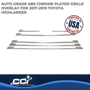 Coast to Coast Grille Insert, Overlay, Mesh Style, 6 Piece, Chrome Plated, ABS Plastic – IWCGI154