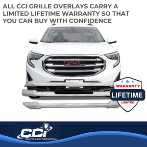 Coast to Coast Grille Insert, Overlay, Mesh Style, 3 Piece, Chrome Plated, ABS Plastic – IWCGI156