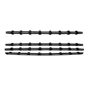 Coast to Coast Grille Insert, Tape-On Overlay, 4 Piece, Gloss Black, ABS Plastic – GI157BLK