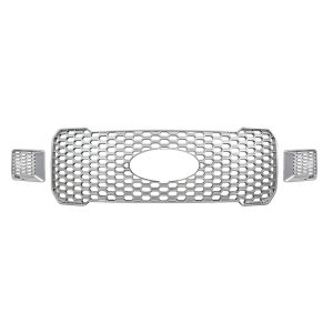 Coast to Coast Grille Insert, Overlay, Solid Style, 3 Piece, Chrome Plated, ABS Plastic – GI161