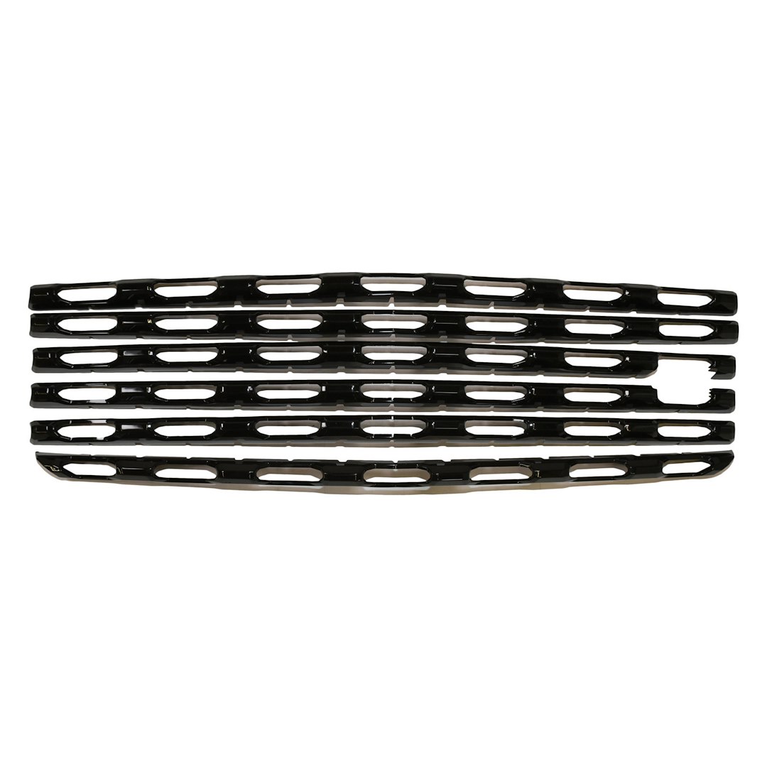 Coast to Coast Grille Insert, Overlay, 6 Piece, Gloss Black, ABS Plastic, With Logo Cutout – IWCGI167BLK