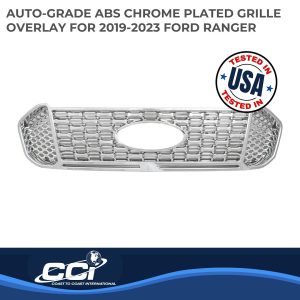 Coast to Coast Grille Insert, Grill Overlay, Mesh OEM Look, Chrome Plated, ABS Plastic – IWCGI169