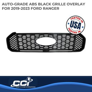 Coast to Coast Grille Insert, Grill Overlay, Mesh OEM Look, Painted, Gloss Black, ABS Plastic – IWCGI169BLK