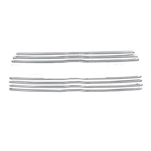 Coast to Coast Grille Insert, Overlay, 1 Piece, Bar Style, OEM Shape, Chrome Plated, ABS Plastic, Without Logo Cutout, Without Vents – GI170