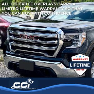 Coast to Coast Grille Insert, Overlay, 3 Piece, Chrome, ABS Plastic – IWCGI172