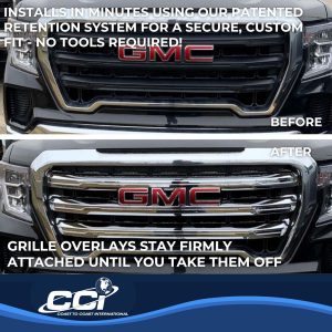 Coast to Coast Grille Insert, Overlay, 3 Piece, Chrome, ABS Plastic – IWCGI172