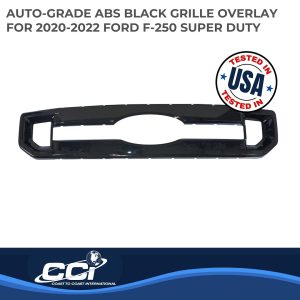 Coast to Coast Grille Insert, Overlay, 1 Piece, Bar Style, Gloss Black, ABS Plastic – GI174BLK