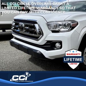 Coast to Coast Grille Insert, Overlay, 1 Piece, Bar Style, OEM Shape, Chrome Plated, ABS Plastic, Without Logo Cutout, Without Vents – GI176