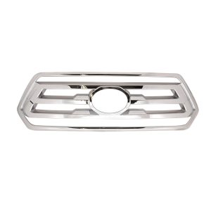 Coast to Coast Grille Insert, Overlay, 1 Piece, Bar Style, OEM Shape, Chrome Plated, ABS Plastic, Without Logo Cutout, Without Vents – GI176