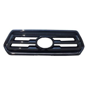 Coast to Coast Grille Insert, Overlay, 1 Piece, Bar Style, OEM Shape, Gloss Black, ABS Plastic, Without Logo Cutout, Without Vents – GI176BLK