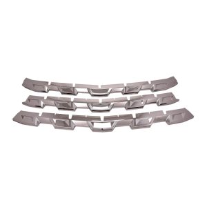 Coast to Coast Grille Insert, Overlay, Bar Style, 3 Piece, With Emblem Cutout, Chrome Plated, ABS Plastic – GI181