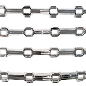 Coast to Coast Grille Insert, Overlay, Bar Style, 4 Piece, Chrome Plated, ABS Plastic – IWCGI183