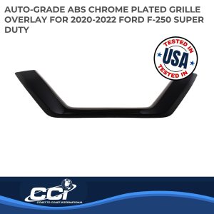 Coast to Coast Grille Insert, Overlay, Bar Style, 1 Piece, Painted, Gloss Black, ABS Plastic – GI185BLK
