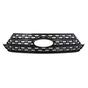 Coast to Coast Grille Insert, Overlay, Mesh Style, 2 Piece, Painted, Gloss Black, ABS Plastic, With Logo Cutout – GI197BLK