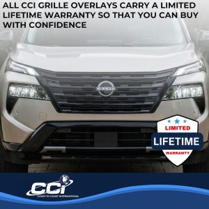 Coast to Coast Grille Insert, Overlay, Bar Style, 2 Piece, Painted, Gloss Black, ABS Plastic – GI209BLK