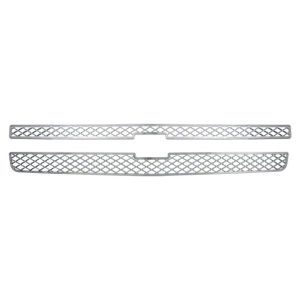 Coast to Coast Grille Insert, Overlay, Mesh Style, 2 Piece, With Emblem Cutout, Chrome Plated, ABS Plastic – IWCGI40