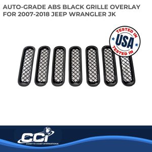 Coast to Coast Grille Insert, Overlay, 7 Piece, Black, ABS Plastic – ABS6414B