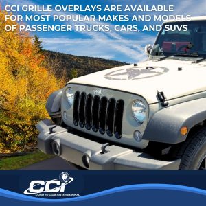 Coast to Coast Grille Insert, Overlay, 7 Piece, Black, ABS Plastic – ABS6414B