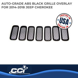 Coast to Coast Grille Insert, Overlay, 7 Piece, Black, ABS Plastic – ABS6439B