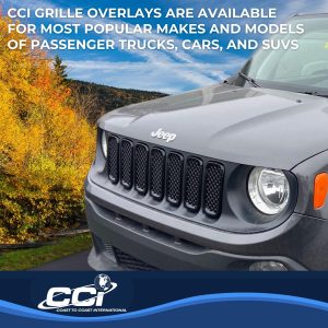 Coast to Coast Grille Insert, Overlay, 7 Piece, Black, ABS Plastic – ABS6439B