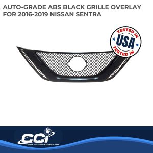 Coast to Coast Grille Insert, Overlay, 1 Piece, Black, ABS Plastic – ABS6466B