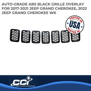 Coast to Coast Grille Insert, Overlay, 7 Piece, Black, ABS Plastic – ABS6467B