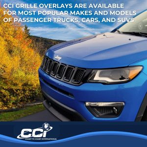 Coast to Coast Grille Insert, Overlay, 7 Piece, Black, ABS Plastic – ABS6478B