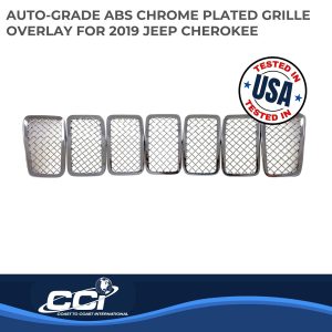 Coast to Coast Grille Insert, Overlay, 7 Piece, Chrome Plated, ABS Plastic – ABS485