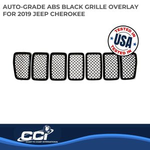 Coast to Coast Grille Insert, Overlay, 7 Piece, Black, ABS Plastic – ABS6485B