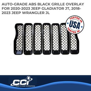 Coast to Coast Grille Insert, Overlay, 7 Piece, Black, ABS Plastic – ABS6490B