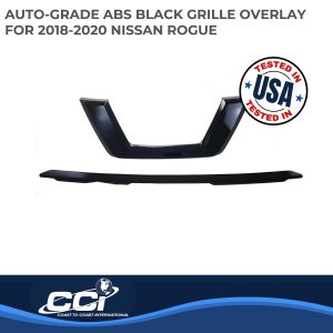 Coast to Coast Grille Insert, Overlay, With Bumper Insert, Black, ABS Plastic – ABS6491B