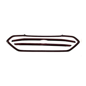 Coast to Coast Grille Insert, Tape-On Overlay, 3 Piece, Gloss Black, Plastic – GI492BLK