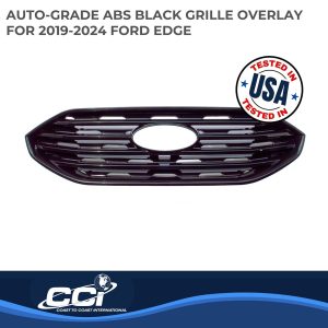 Coast to Coast Grille Insert, Grill Overlay, Bar OEM Look, Painted, Gloss Black, ABS Plastic – IWCGI498BLK