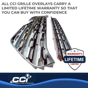 Coast to Coast Grille Insert, Grill Overlay, Bar OEM Look, Chrome Plated, ABS Plastic – IWCGI500