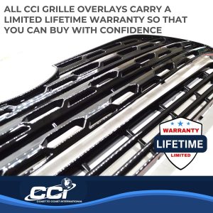 Coast to Coast Grille Insert, Grill Overlay, Bar OEM Look, Painted, Gloss Black, ABS Plastic – IWCGI500BLK