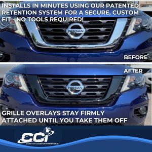 Coast to Coast Grille Insert, Grill Overlay, Bar OEM Look, Painted, Gloss Black, ABS Plastic – IWCGI501BLK